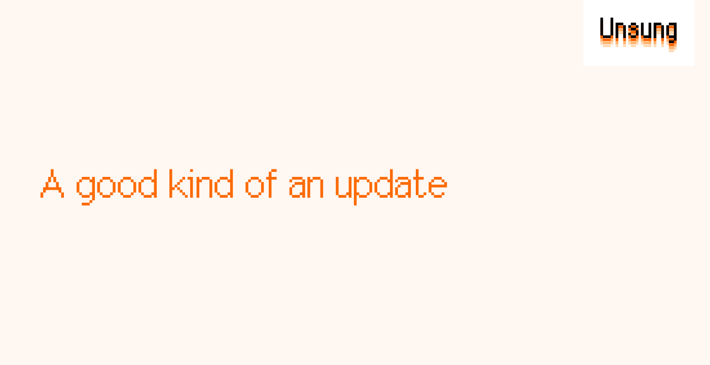 A good kind of an update?
