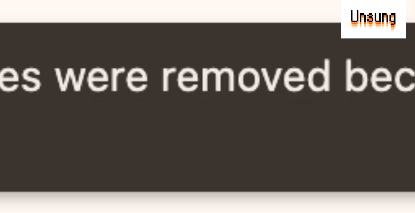 “Because you haven’t used them recently”