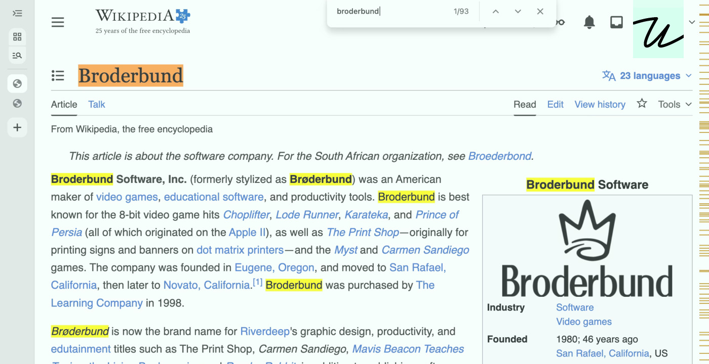 Chrome’s abnormal tab search