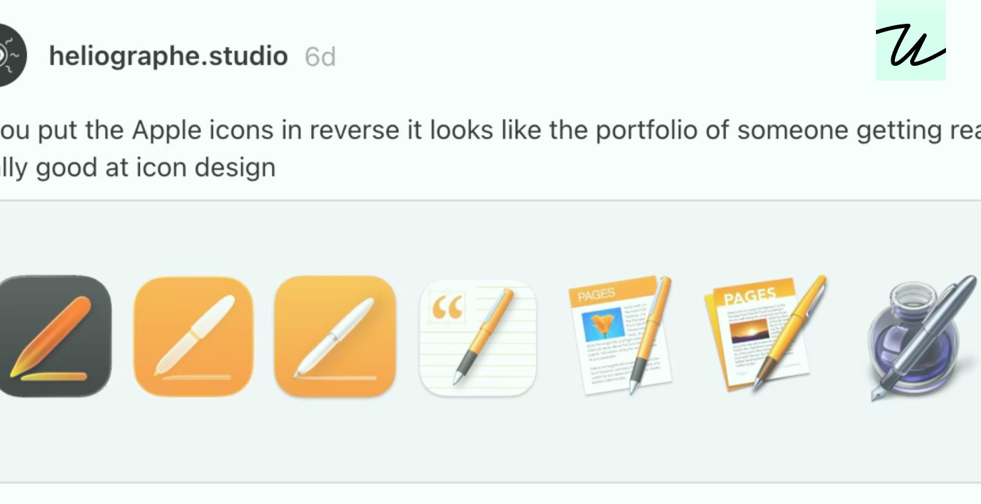 “If you put the Apple icons in reverse”
