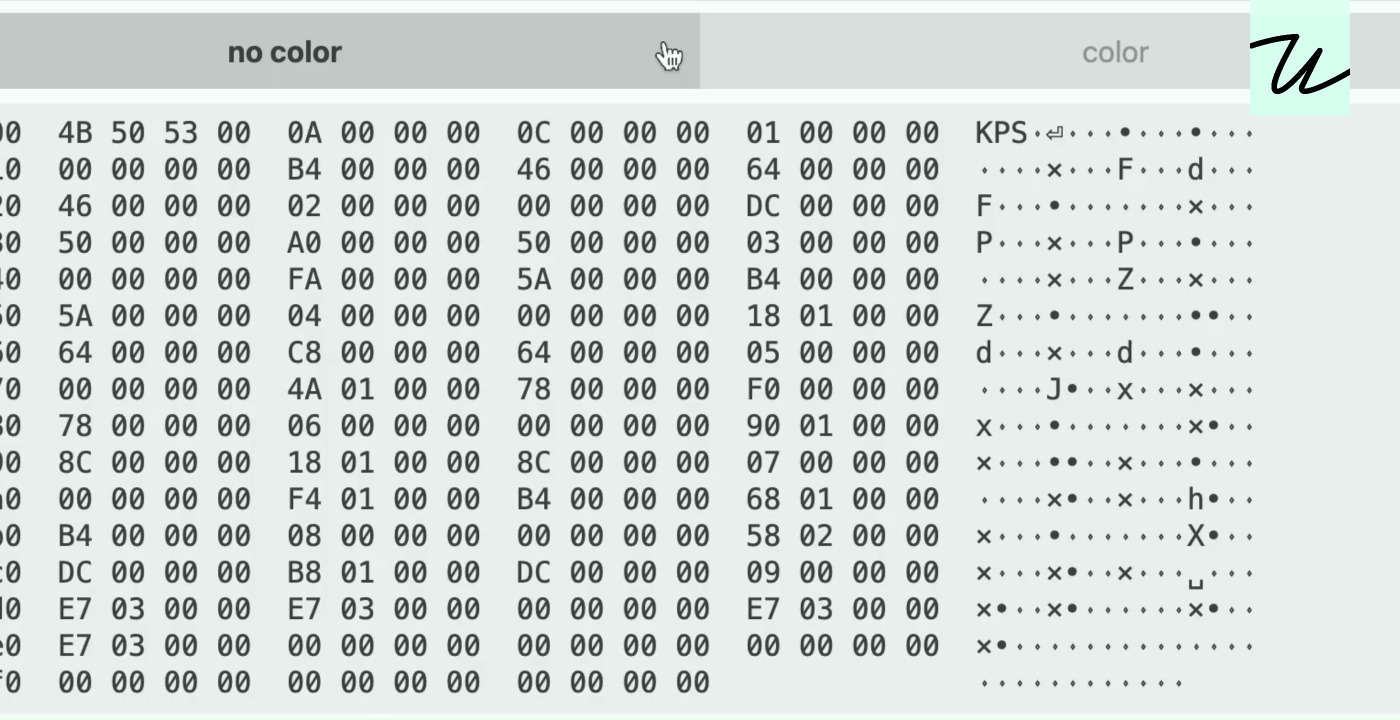 “It can be really disorienting to scroll around a fully monochrome hexdump.”