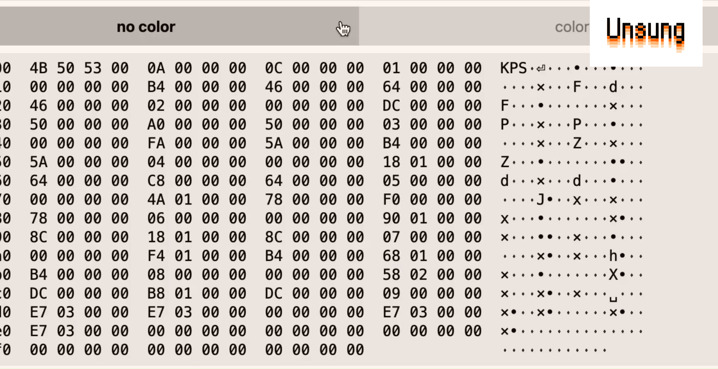 “It can be really disorienting to scroll around a fully monochrome hexdump.”