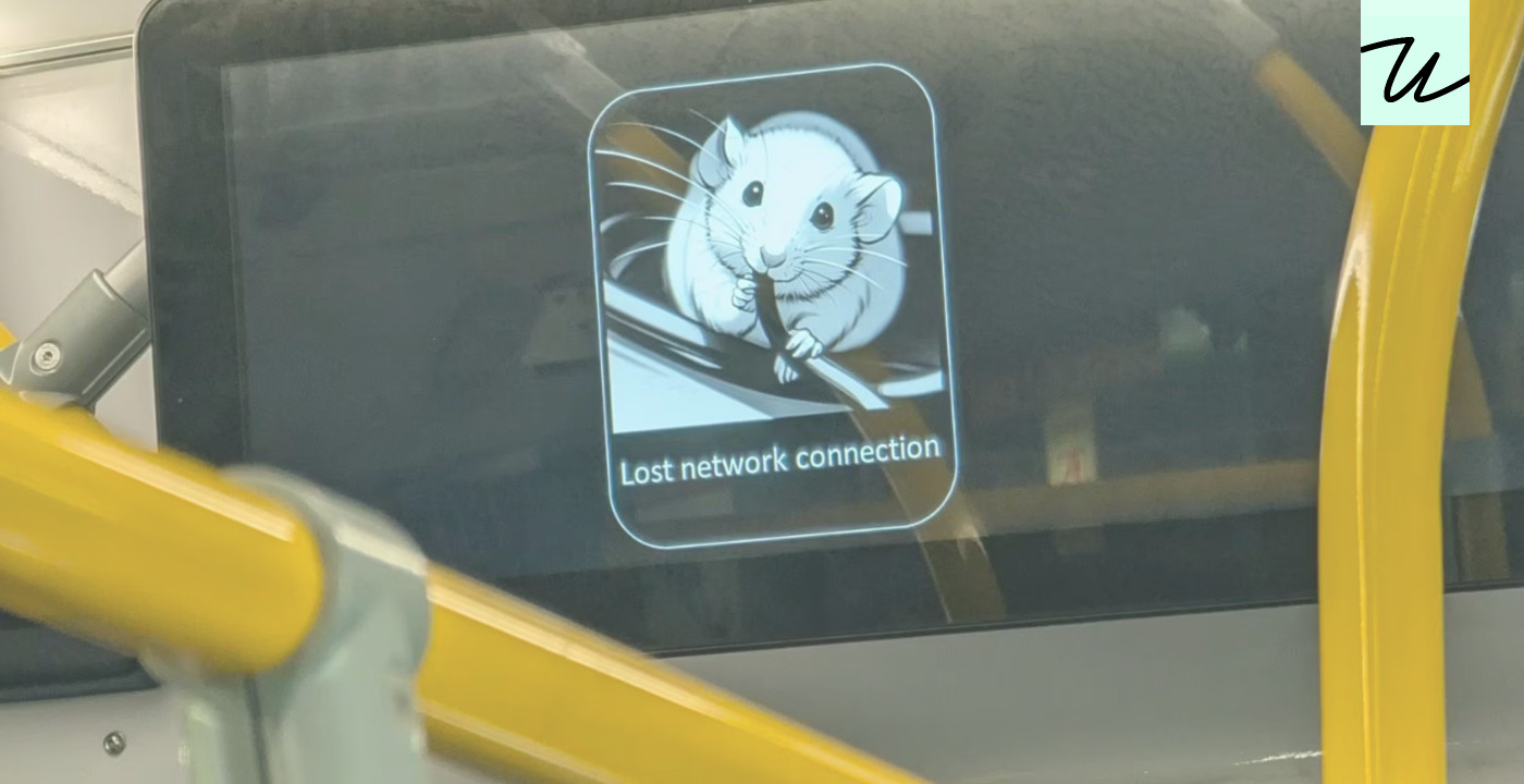“Kinda love this error message on the bus”