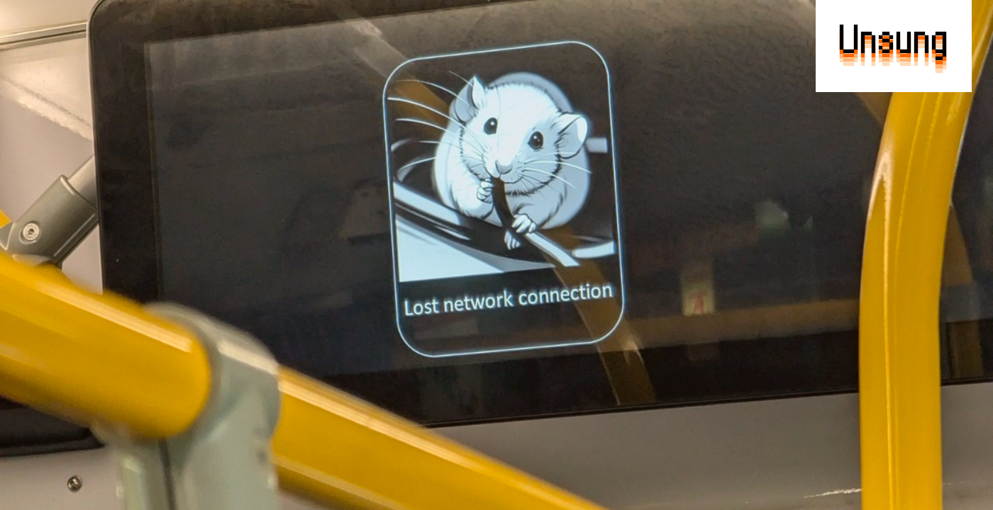 “Kinda love this error message on the bus”