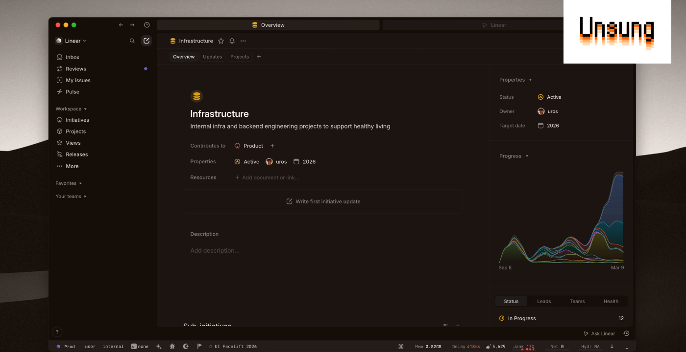 Linear’s clever internal redesign UI
