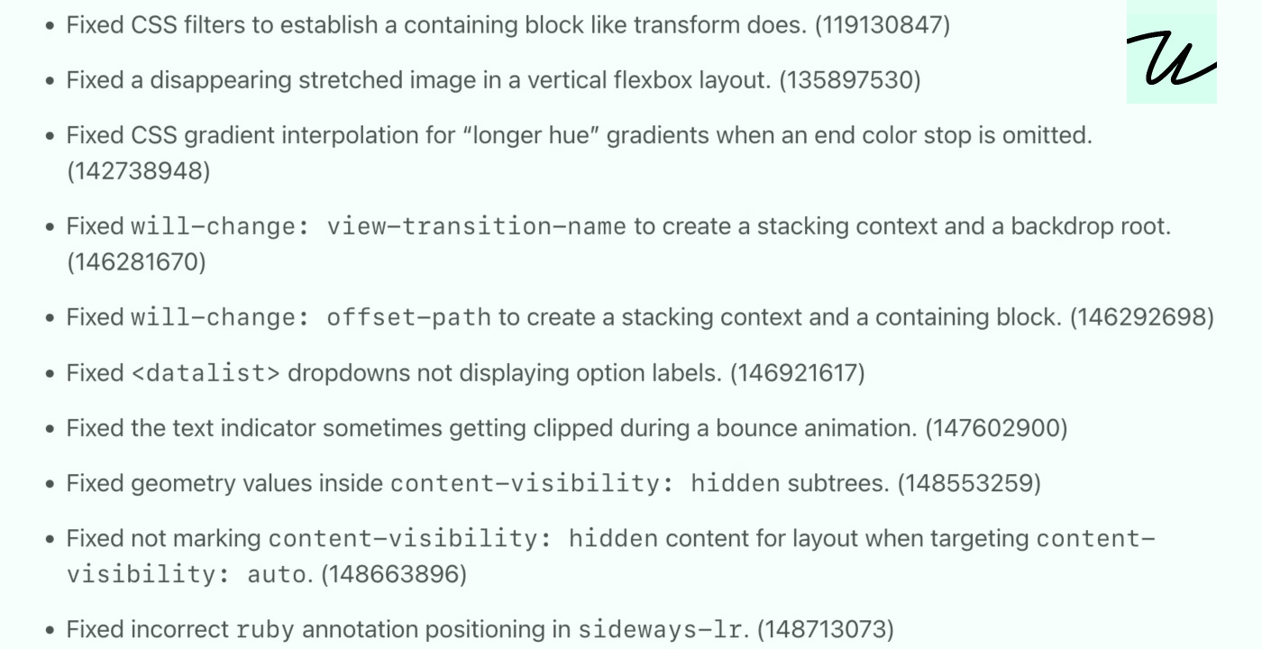 Safari release notes