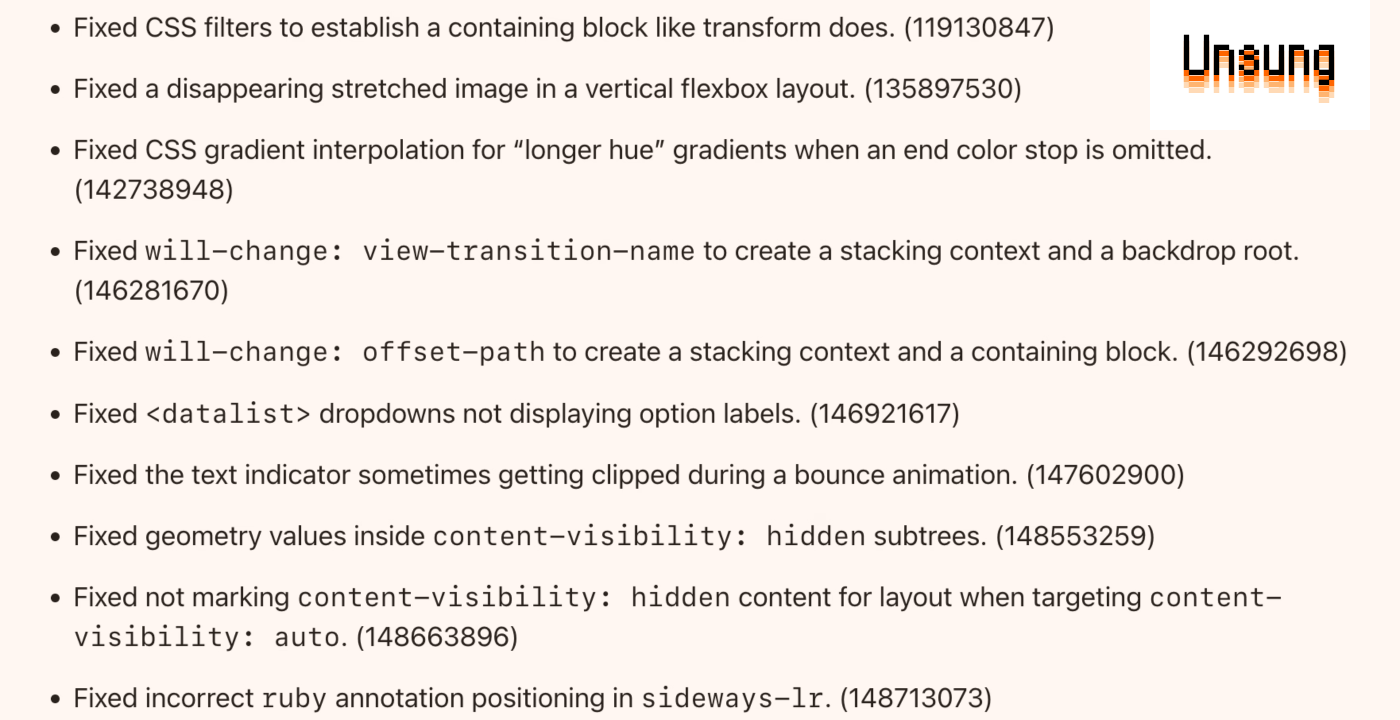 Safari release notes