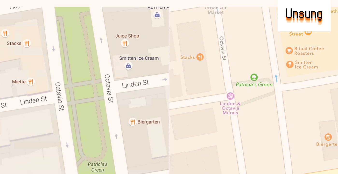 “So I wrote a script that takes monthly screenshots of Google and Apple Maps.”