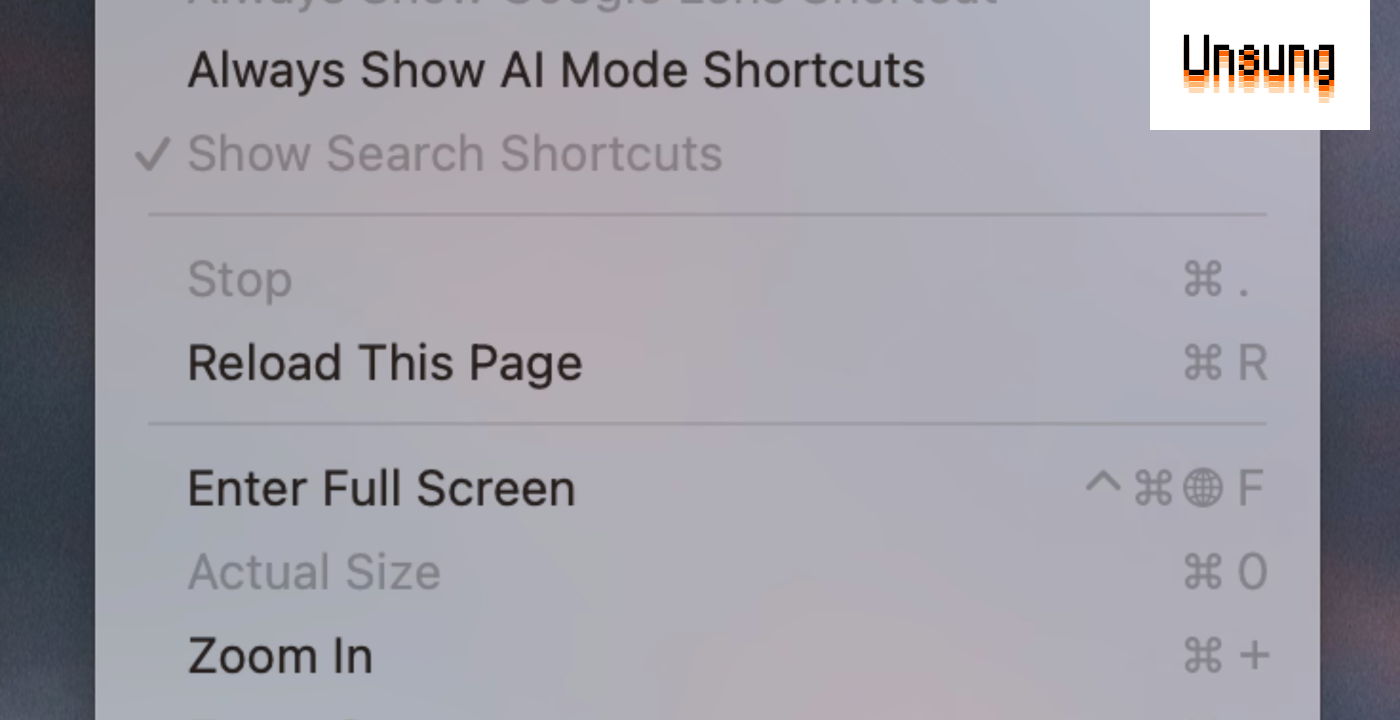 The dusty menus of the world’s most popular desktop browser