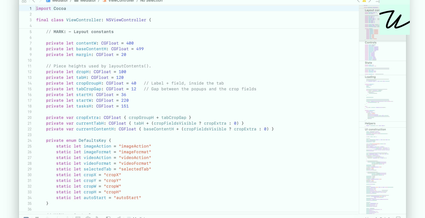 Xcode’s clever minimap